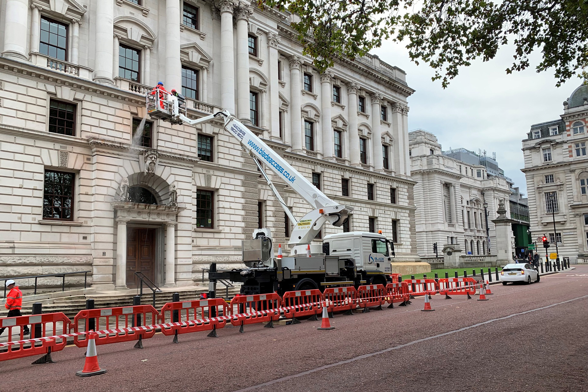 Treasury Building - Extinction Rebellion Pressure Washing